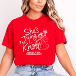 Load image into Gallery viewer, Personalised Tying The Knot Hen Party Shirts (Red)
