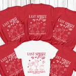 Load image into Gallery viewer, Last Spritz As A Miss Personalised Hen Party T-Shirts Red
