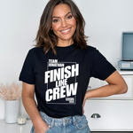 Load image into Gallery viewer, Personalised Marathon Finish Line Crew T-Shirt | Team Name and Location Retro Running Tee Marathon Support Tee
