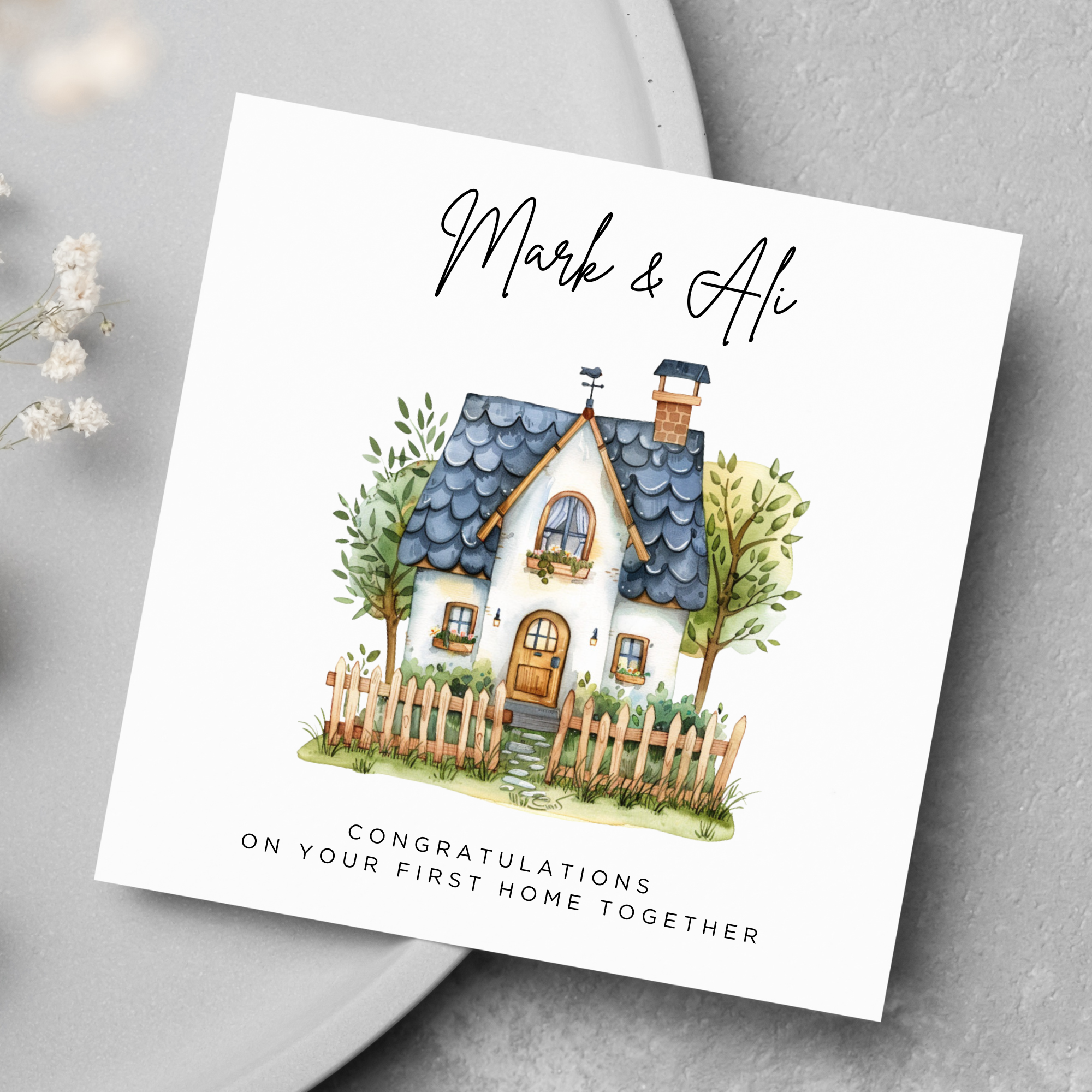 First Home Personalised Moving In Greeting Card