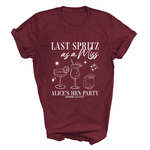 Load image into Gallery viewer, Last Spritz As A Miss Personalised Hen Party T-Shirts Maroon
