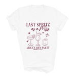 Load image into Gallery viewer, Last Spritz As A Miss Personalised Hen Party T-Shirts Maroon
