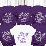 Load image into Gallery viewer, Personalised Tying The Knot Hen Party Shirts (Purple)
