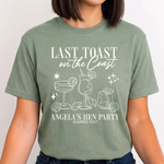 Load image into Gallery viewer, Last Toast On The Coast Hen Party T-Shirt Sage
