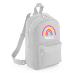 Load image into Gallery viewer, Personalised Rainbow Name Mini Backpack – 12 Colours
