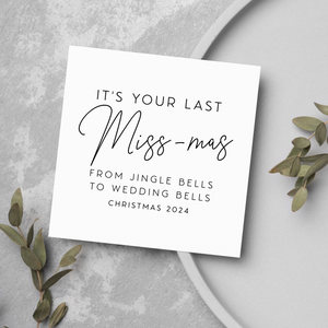 Last Miss-Mas 2025 Bride To Be Christmas Card