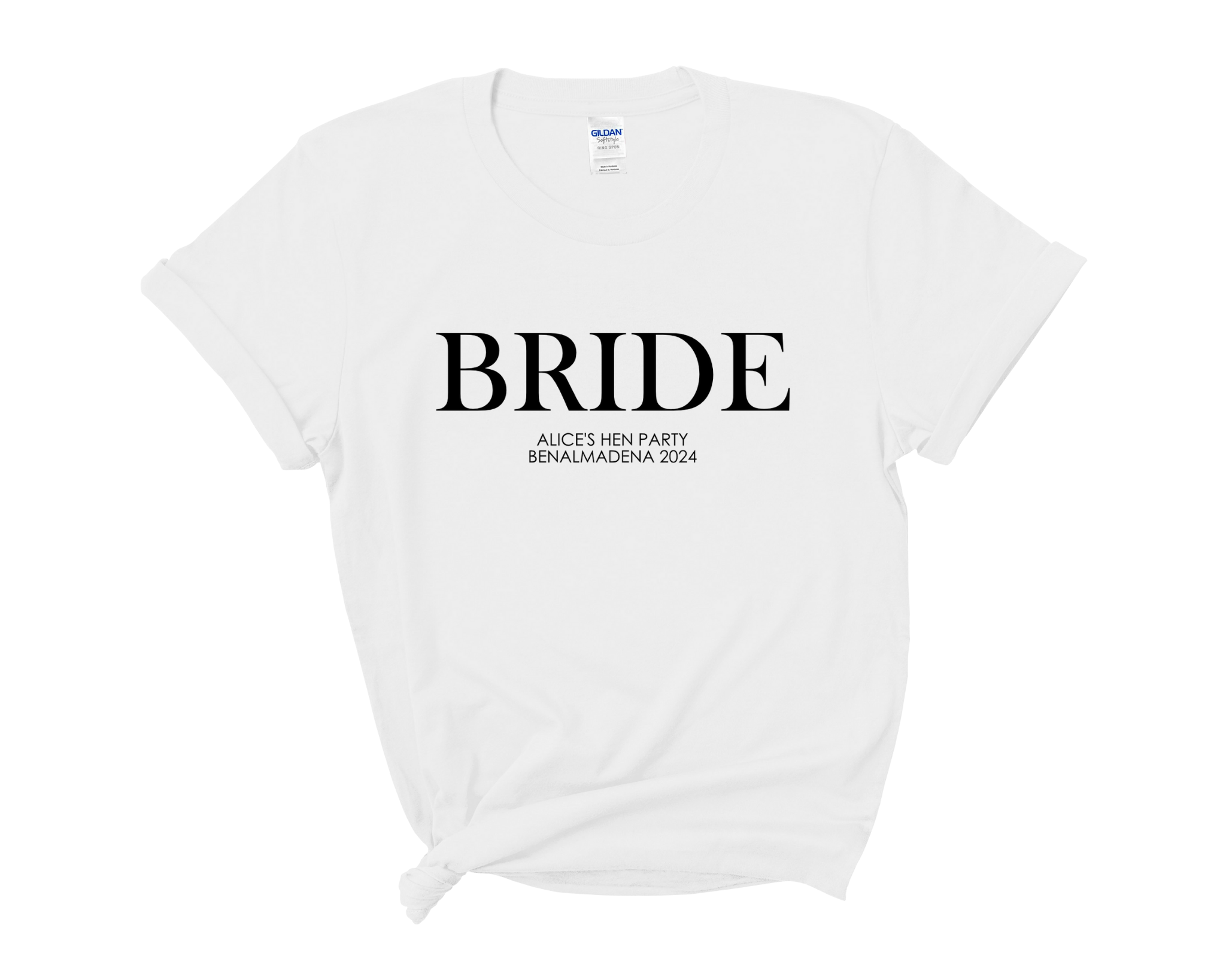 Custom Personalised Hen Party T shirts Bridal Role Mint