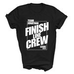 Load image into Gallery viewer, Personalised Marathon Finish Line Crew T-Shirt | Team Name and Location Retro Running Tee Marathon Support Tee

