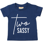 Load image into Gallery viewer, Two Sassy Unisex Kids T-shirt Birthday
