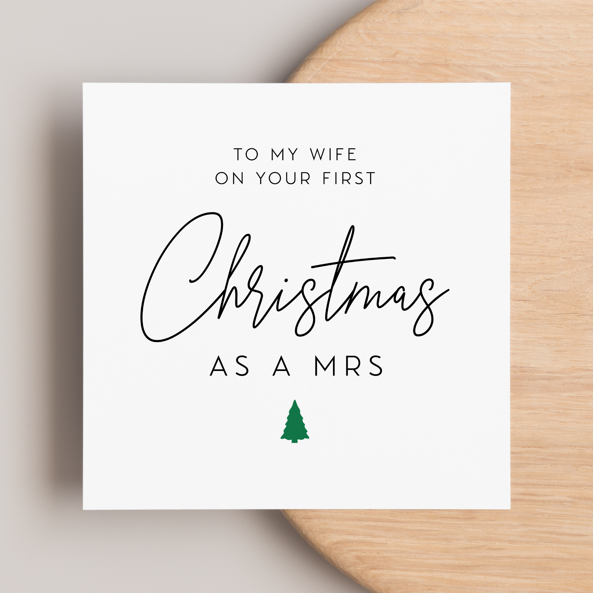 Wife First Christmas As Mrs Greeting Card