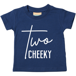 Two Cheeky Unisex Kids T-shirt Birthday