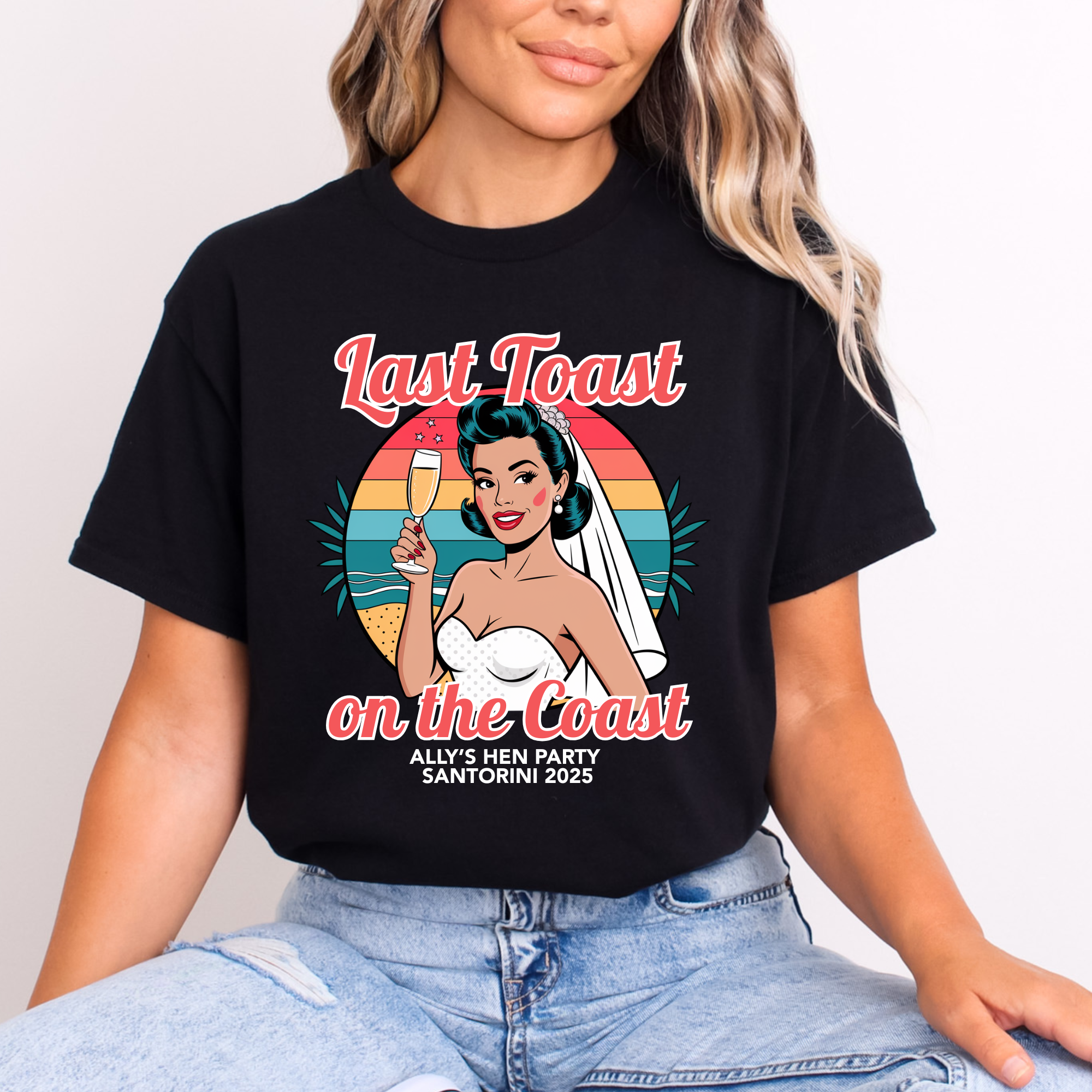 Last Toast On The Coast Hen Party Personalised Tshirts Bachelorette