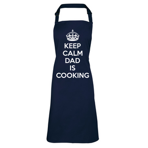 Keep Calm Dad Is Cooking Bib Apron