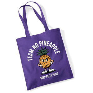 Team No Pineapple Funny Pizza Tote Bag