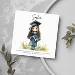 Load image into Gallery viewer, Personalised University College Graduation Girl Card
