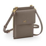 Load image into Gallery viewer, Personalised Initials Faux Leather Crossbody Phone Pouch Bag
