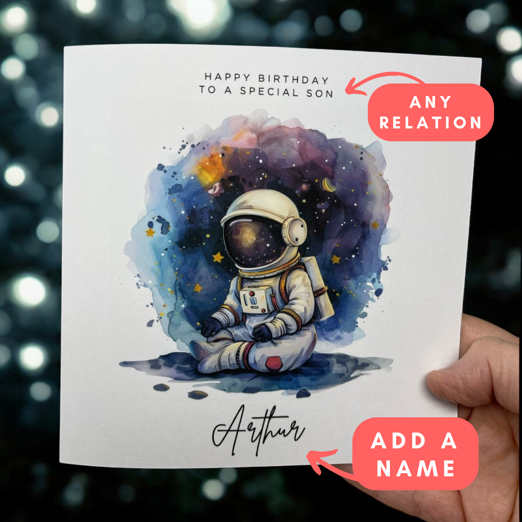 Personalised Astronaut Birthday Greeting Card