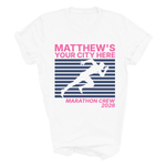 Load image into Gallery viewer, Personalised Running Marathon Support Crew T-Shirt | Custom Team Name and Location Retro Running Tee
