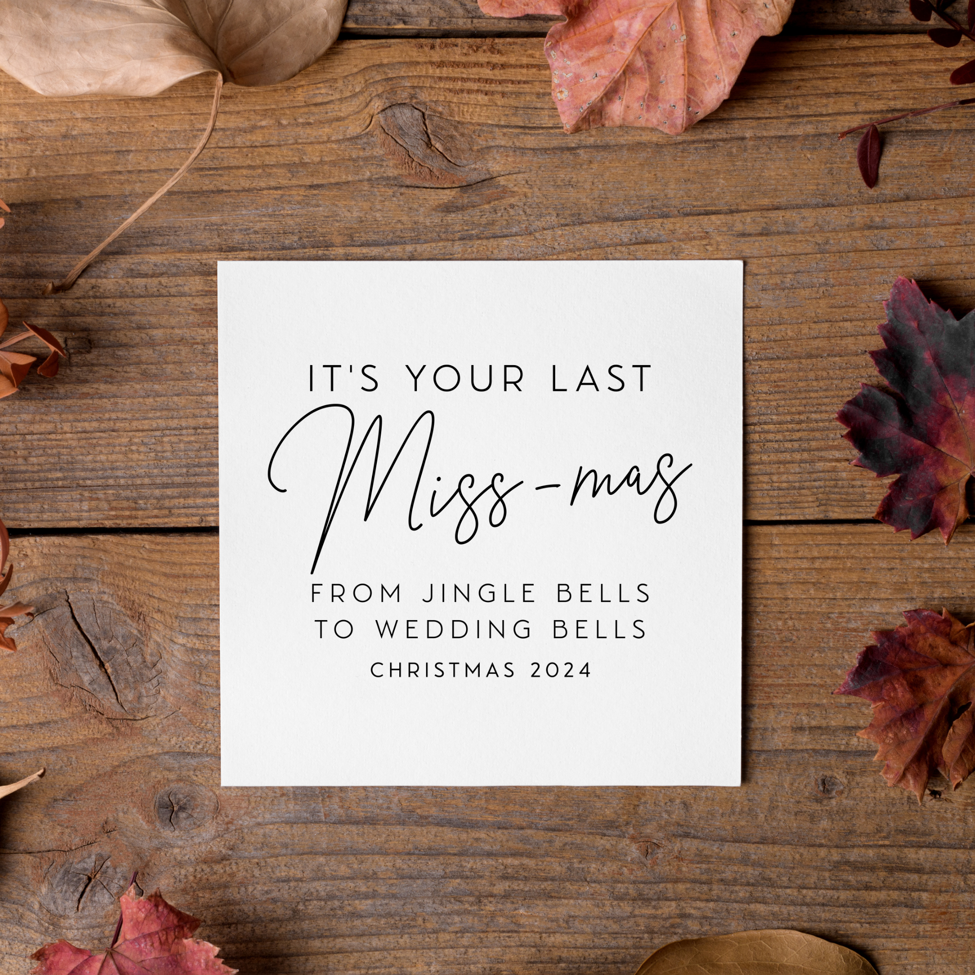 Last Miss-Mas 2025 Bride To Be Christmas Card