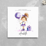 Load image into Gallery viewer, Personalised Name Cheerleader Birthday Card Greeting Card 4
