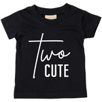 Load image into Gallery viewer, Two Cute Unisex Kids T-shirt Birthday
