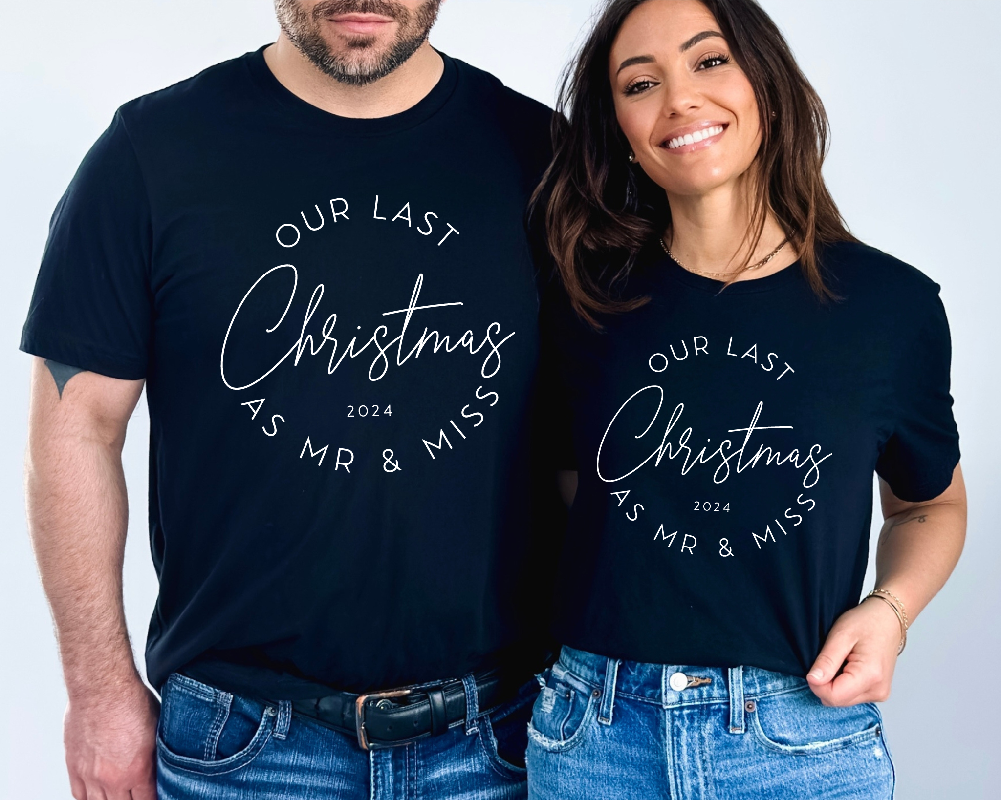 Last Christmas As Mr & Miss 2025 Unisex T-Shirt Couples