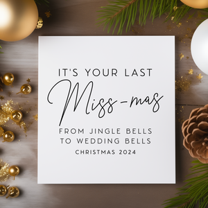 Last Miss-Mas 2025 Bride To Be Christmas Card