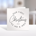 Load image into Gallery viewer, First Christmas As Mr And Mrs 2024 Christmas Greeting Card
