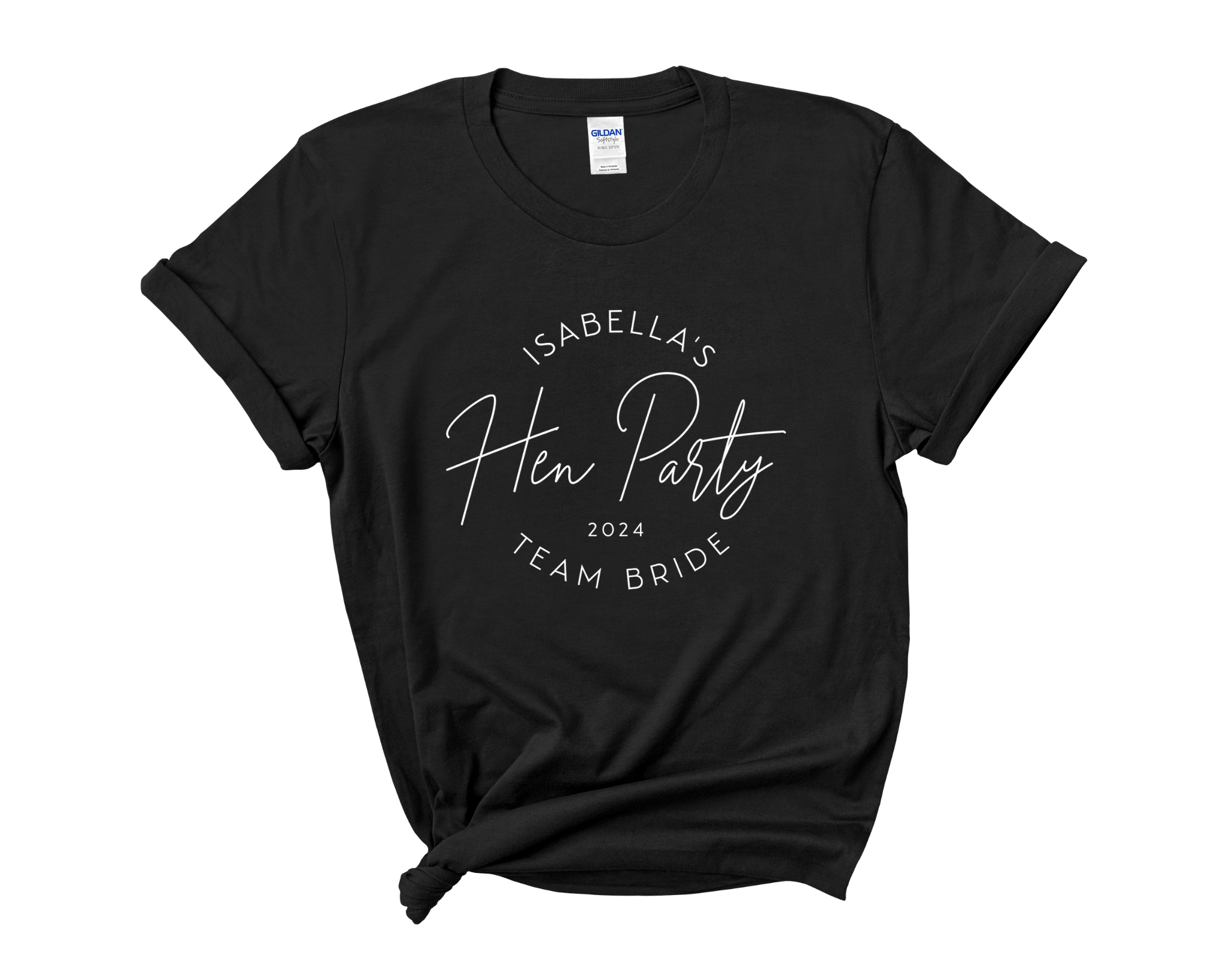 Personalised Bride Team Bride Hen Party T-Shirts A4