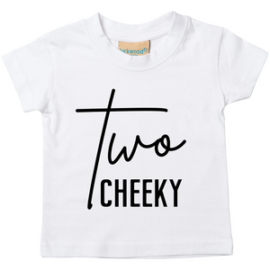 Two Cheeky Unisex Kids T-shirt Birthday