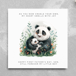 Load image into Gallery viewer, Son First Father&#39;s Day Card, Card From Mum To Son Panda
