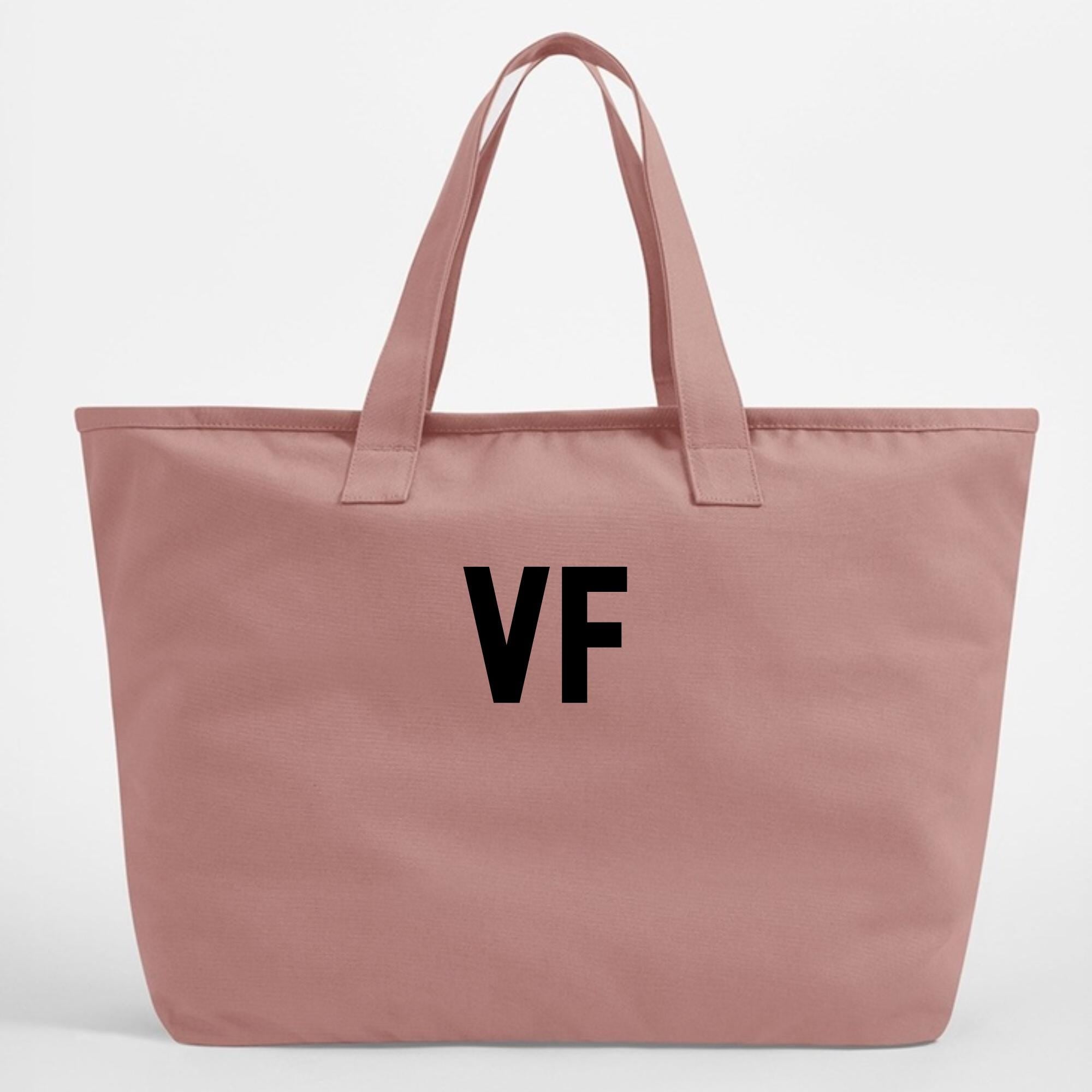 Personalised Initials Oversized Canvas Tote Bag