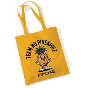 Team No Pineapple Funny Pizza Tote Bag
