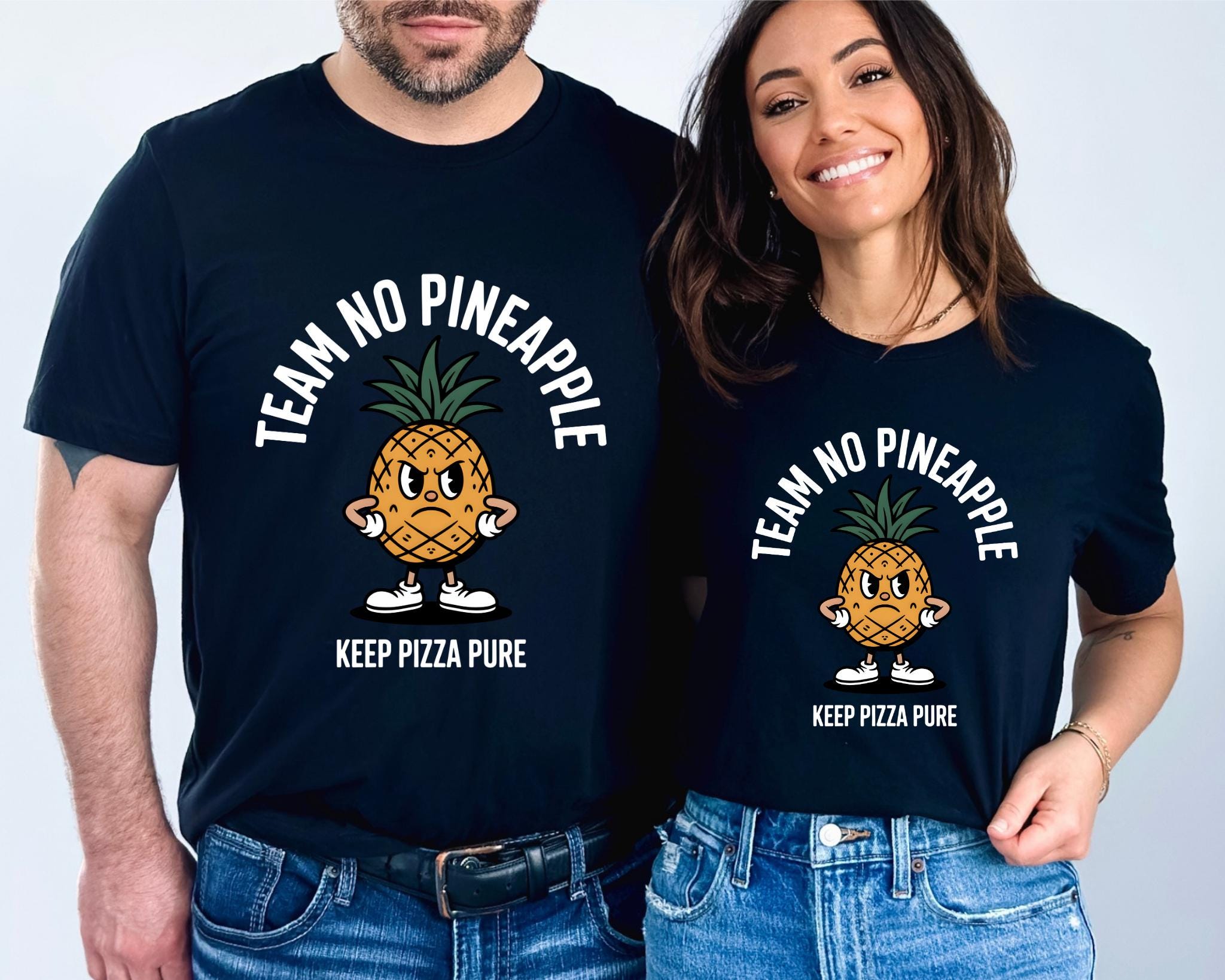 Funny Pineapple Pizza T-Shirt - Team No Pineapple