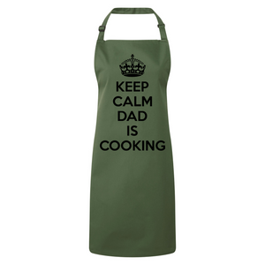 Keep Calm Dad Is Cooking Bib Apron