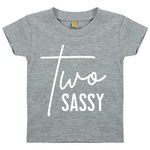 Load image into Gallery viewer, Two Sassy Unisex Kids T-shirt Birthday
