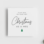 Load image into Gallery viewer, Wife First Christmas As Mrs Greeting Card
