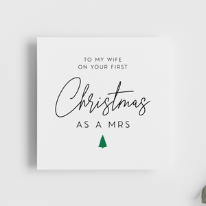 Wife First Christmas As Mrs Greeting Card