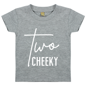 Two Cheeky Unisex Kids T-shirt Birthday