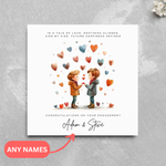 Load image into Gallery viewer, Personalised Engagement Card Congratulations On Your Engagement Same Sex Male Couple
