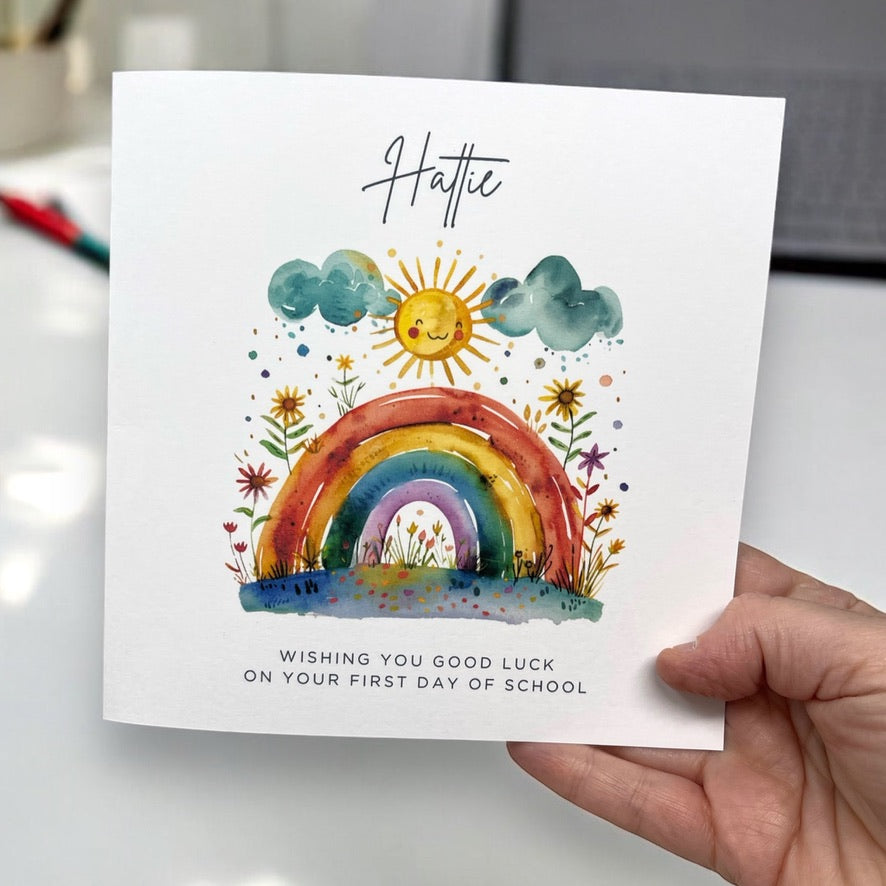 Personalised School Good Luck Card, Back To School, First Day of School