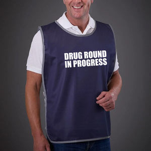 Drug Round In Progress Adult Reflective Border Polyester Tabard