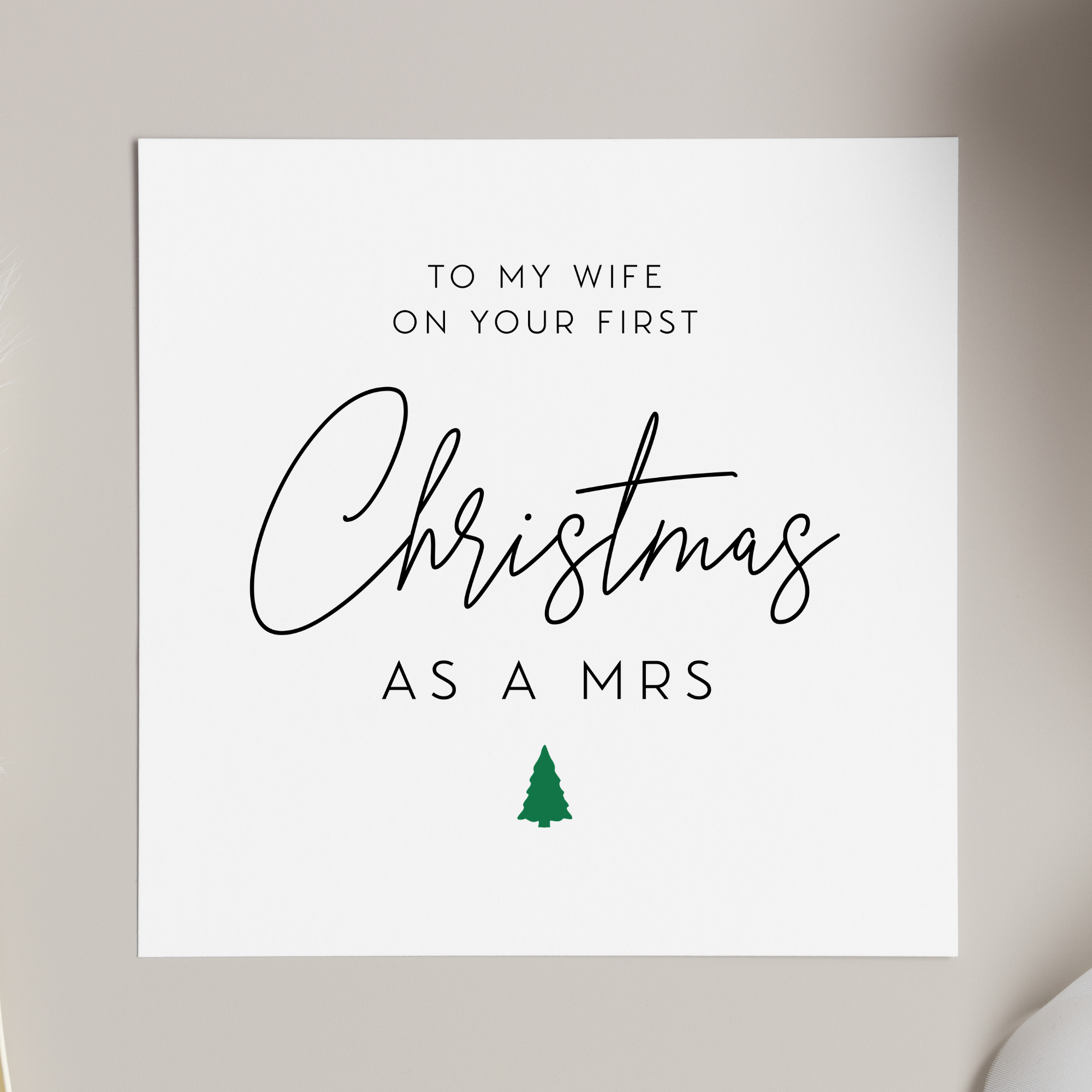 Wife First Christmas As Mrs Greeting Card