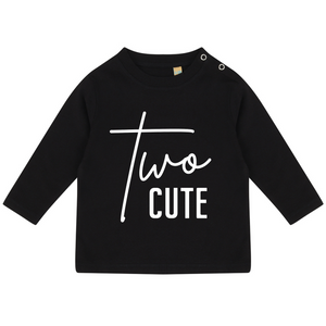Two Cute 2nd Birthday LONG SLEEVE Kids T-Shirt