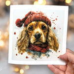 Load image into Gallery viewer, Cocker Spaniel Dog Christmas Card, Card For Dog Owner
