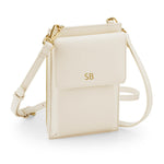 Load image into Gallery viewer, Personalised Initials Faux Leather Crossbody Phone Pouch Bag
