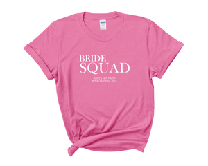 Custom Personalised Hen Party T shirts Bridal Role Pink