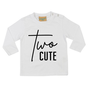 Two Cute 2nd Birthday LONG SLEEVE Kids T-Shirt