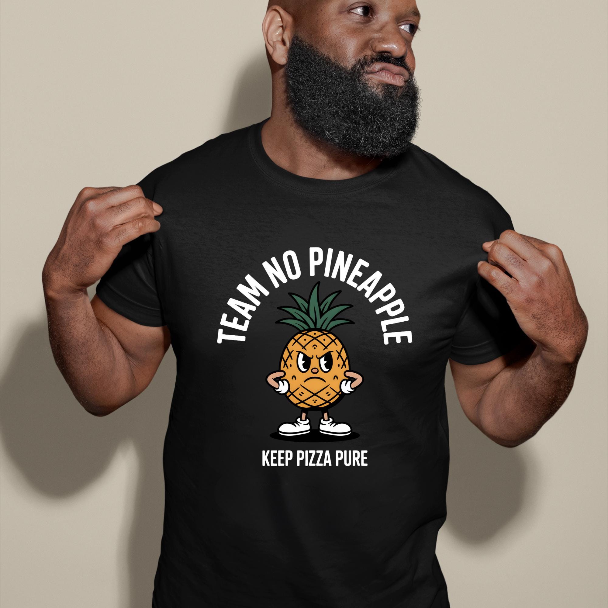Funny Pineapple Pizza T-Shirt - Team No Pineapple