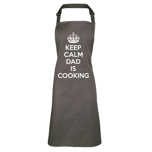 Keep Calm Dad Is Cooking Bib Apron